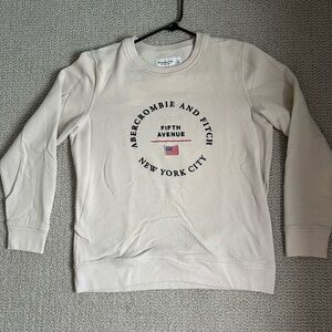 Abercrombie & Fitch Cream Americana Crewneck